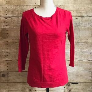 TALBOTS  RED CASUAL CLASSIC COTTON  CREW NECK EVERYDAY WEAR SWEATER SIZE SMALL